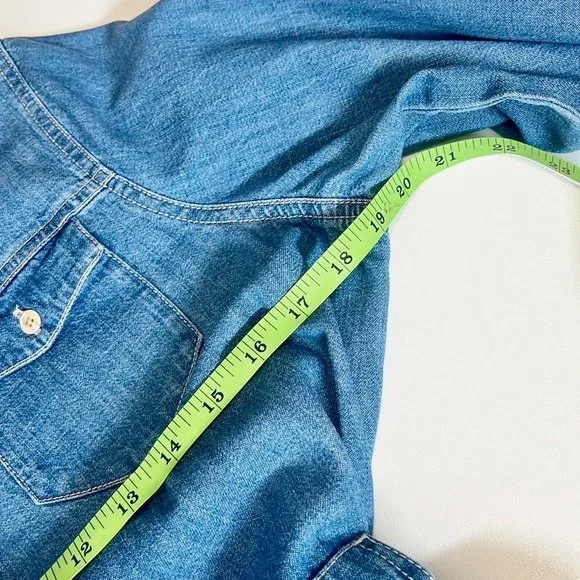 J Crew Denim Shirtdress With Tie belt - Picture 14 of 16